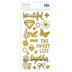 Crate Paper Thickers Beautiful Phrase and Icons Foam Gold Glitter (79 Piece)