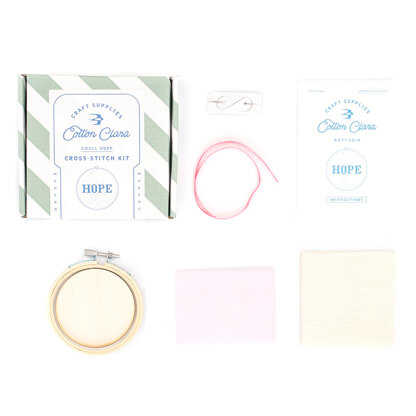 Cotton Clara Hope Cross Stitch Kit - 3in