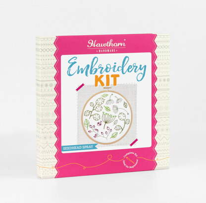 Hawthorn Handmade Seedhead Spray Contemporary Embroidery Kit - 16cm