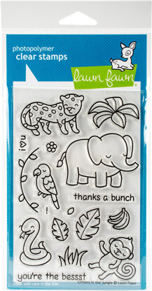 Lawn Fawn Clear Stamps 4"X6" - Critters In The Jungle