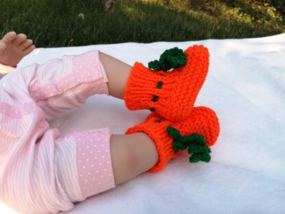 Pumpkin Baby Booties