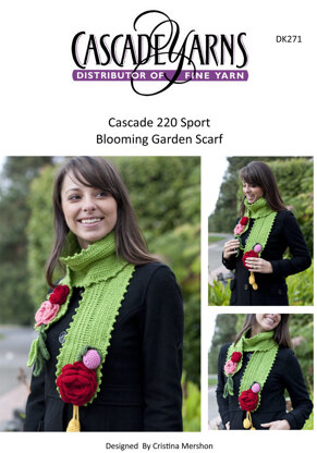 Blooming Winter Scarf in Cascade 220 Sport - DK271 - Free PDF