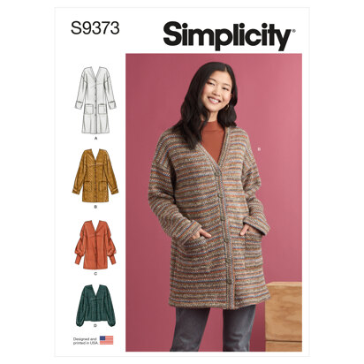 Simplicity Misses' Knit Cardigans S9373 - Sewing Pattern