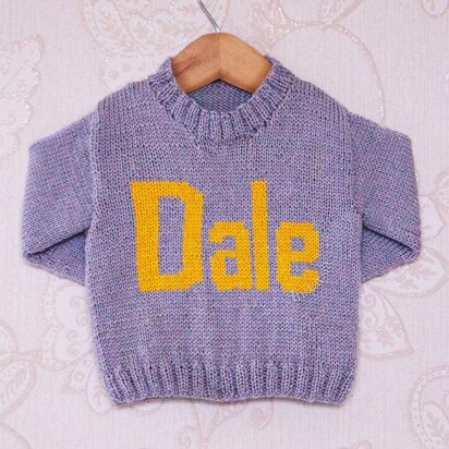 Intarsia - Dale Moniker Chart - Childrens Sweater