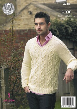 Jacket & Sweater in King Cole Fashion Aran - 4240 - Downloadable PDF