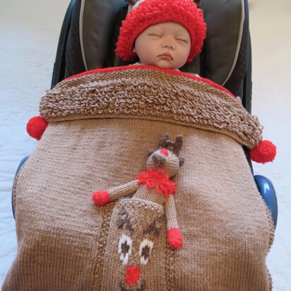 Christmas Reindeer Car Seat Blanket