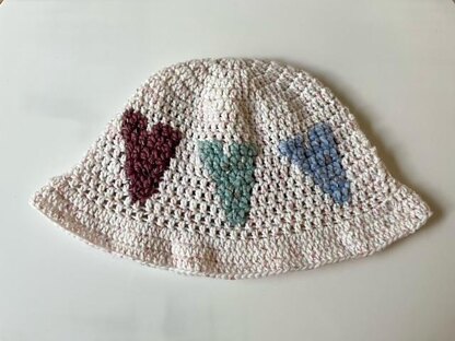 Kids Six Hearts Sunhat