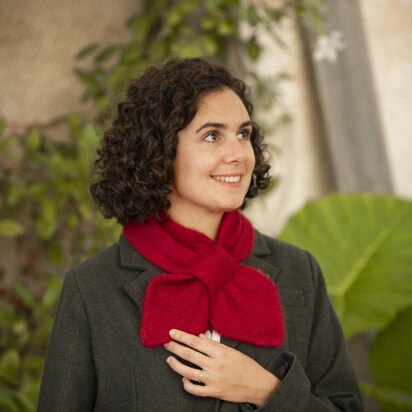 Polka Bow Scarf - knitting pattern