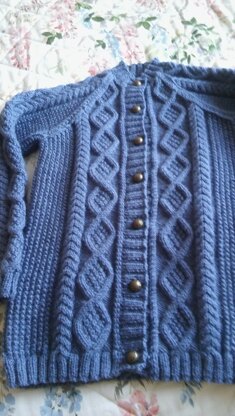 Ladies Aran Cardigan