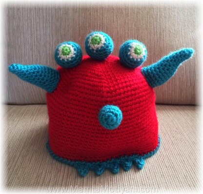 Crochet 3 Eyed Alien Hat Pattern A Cute Ogre Monster