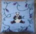 Panda in the Flowers cushion cover