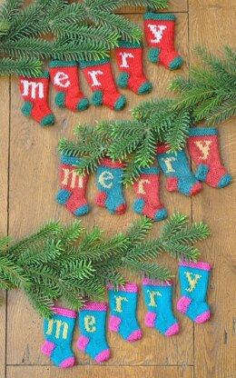 MERRY Christmas Stocking Ornaments