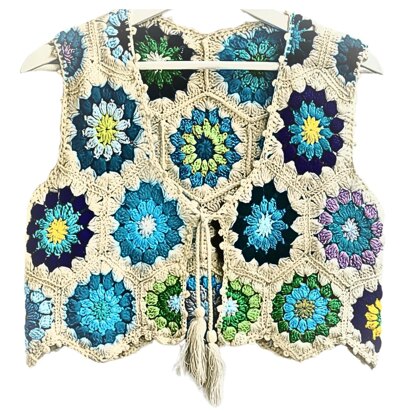 Vintage Hexagon Vest Crochet Pattern