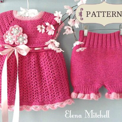 Crocheted Baby Dress Knitting Baby Bloomers