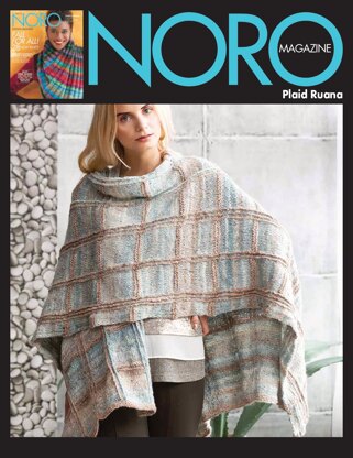 Plaid Ruana in Noro Tennen - 15506 - Downloadable PDF