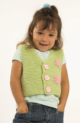 Toddler Vest in Plymouth Encore Worsted - F175