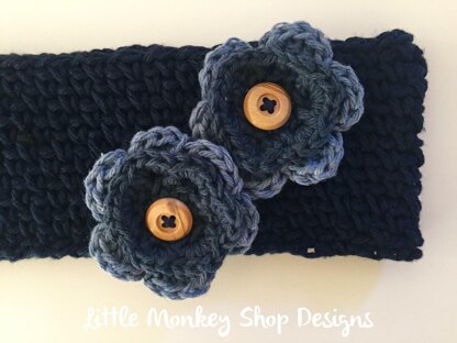 Shannon's Ear Warmer with Button Flower