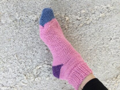 Simple socks with short row heel and toe