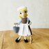 Crochet doll, amigurumi doll, doll with clothes, crochet doll outfit, Housemaid