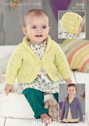 Bonnet and Cardigans in Sirdar Snuggly DK - 4580 - Downloadable PDF