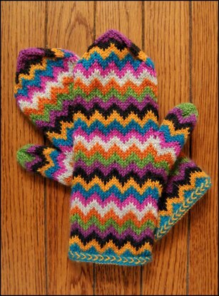 Chevron Love Mittens