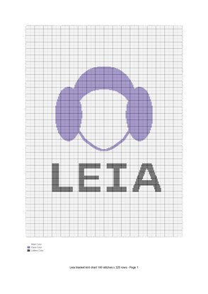 Princess Leia Blanket Knitting chart