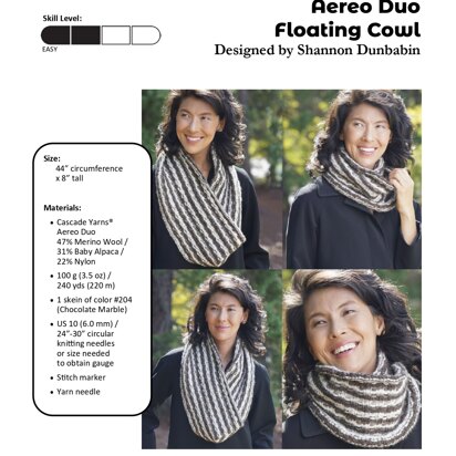 Floating Cowl in Cascade Yarns Aereo Duo - A341 - Downloadable PDF