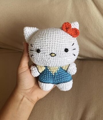 Digital Hello Kitty Crochet Pattern – Instant Download DIY Amigurumi Pattern  in PDF File