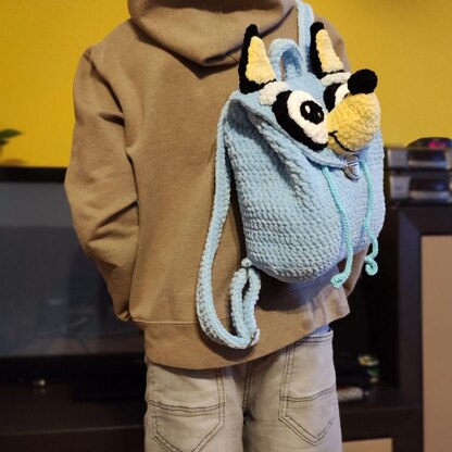 Bluе Нееlеr FАМILY crochet patterns, Bluе Dog - Backpack