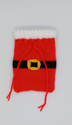 PDF Christmas DK Knitting Pattern Decoration Chocolate Coin Bags Gift Charity knit EASY Christmas Eve Box Pouch Santa Elf Christmas Tree