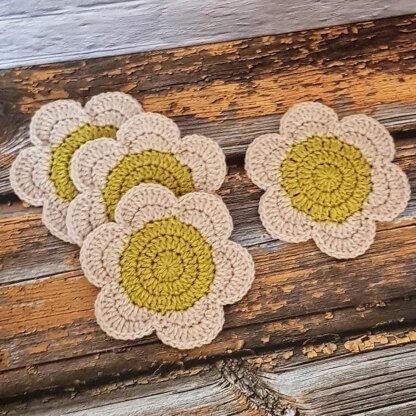 Flower Power Coasters - 6 Petals