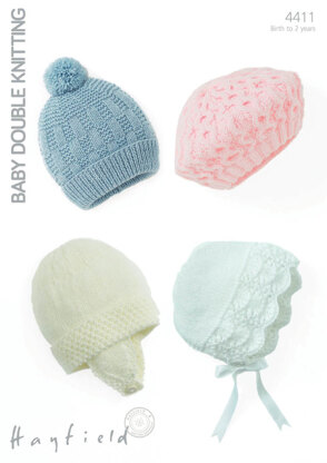 Hats and a Beret in Hayfield Baby DK - 4411