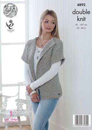 Sweater & Cardigan in King Cole Authentic DK - 4892 - Leaflet