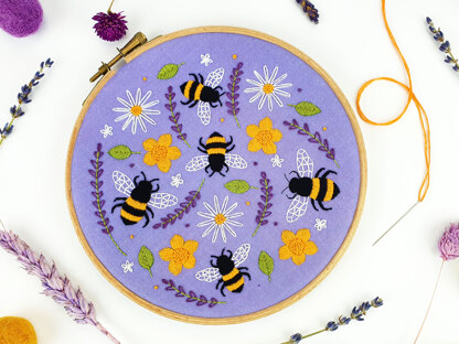 Oh Sew Bootiful Bees and Lavender Embroidery Kit