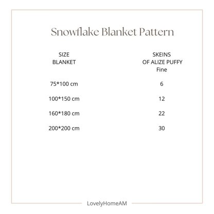 Snowflake Blanket Pattern