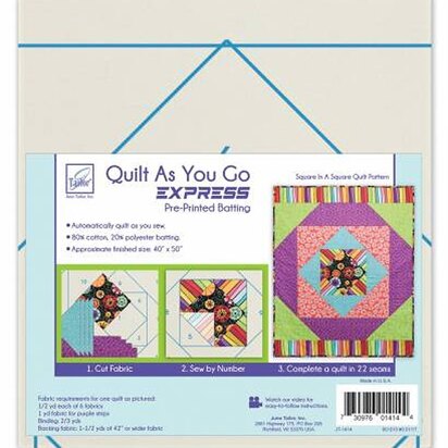 June Tailor Inc Quilt As You Go Express - Square in a Square Quilt