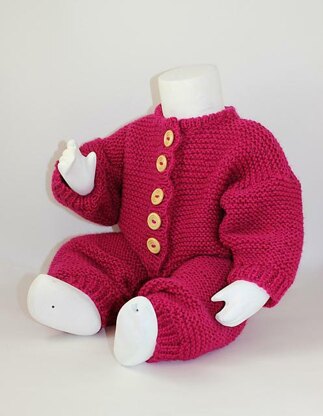 Baby Aran Garter Stitch Onesie