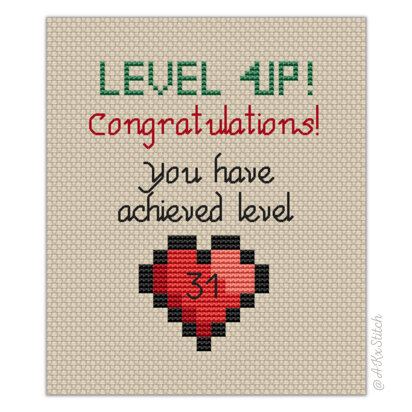 Level Up Cross Stitch PDF Pattern