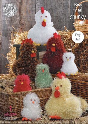 Hens & Chicks in King Cole Tinsel Chunky - 9064 - Downloadable PDF
