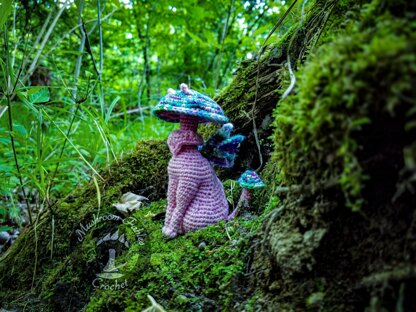 Kitty Cap Mushroom Fae - Fantasy Cat Fairy