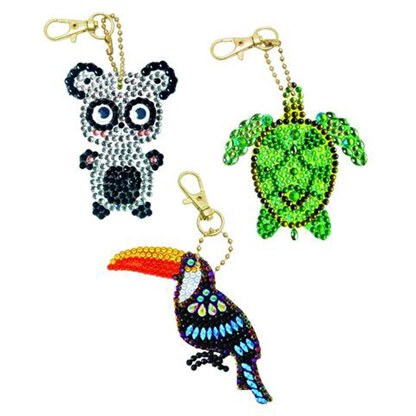 Crystal Art Exotic Animals, Keyring Diamond Painting Kit