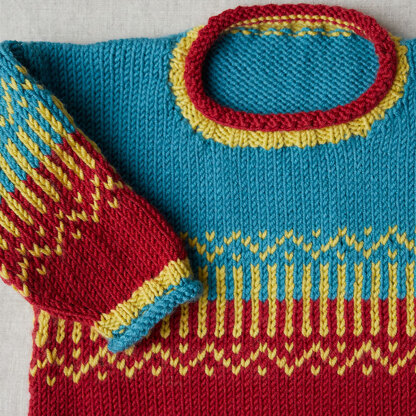 Sam's Sweater - Knitting Pattern for Babies in Debbie Bliss Baby Cashmerino