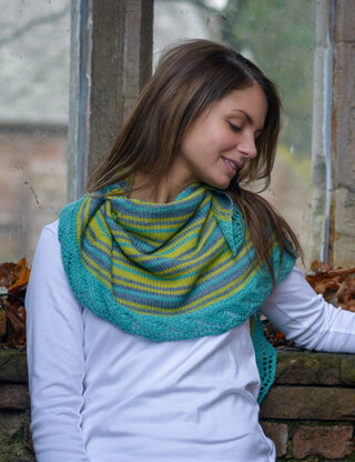 Crescent Shawl in The Fibre Co. Canopy Fingering - Downloadable PDF