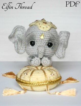 Elil the Chibi Elephant Amigurumi