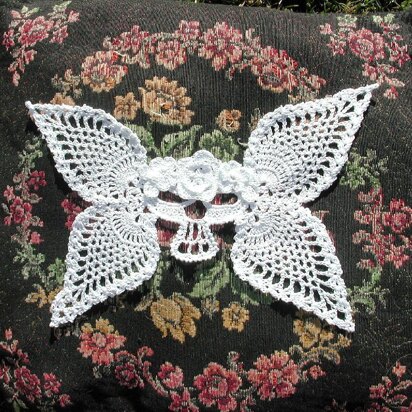 Azreal Day of the Dead Winged Skull Applique