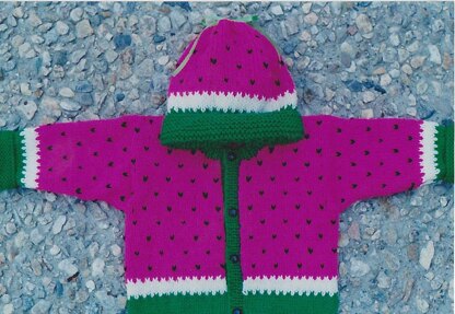 Watermelon Wedge Hat & Cardigan Sweater