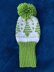 Knitted Christmas golf club covers