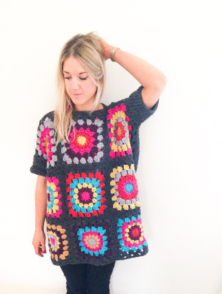 Granny square jumper pattern best sale