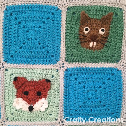 Woodland Animals Baby Blanket Crochet pattern by Crafty Creations ...