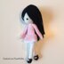 Petite Amigurumi School Girl Doll in Dress